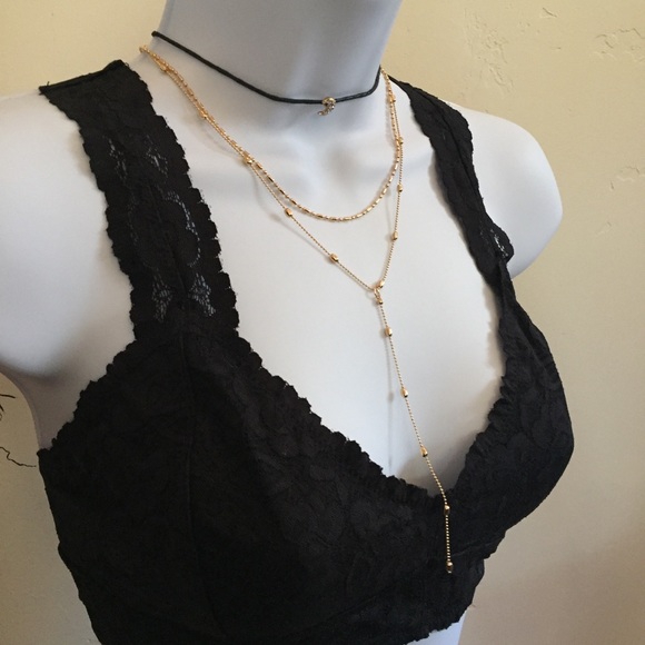 New Gold Moon Choker Layered Necklace - Picture 4 of 7